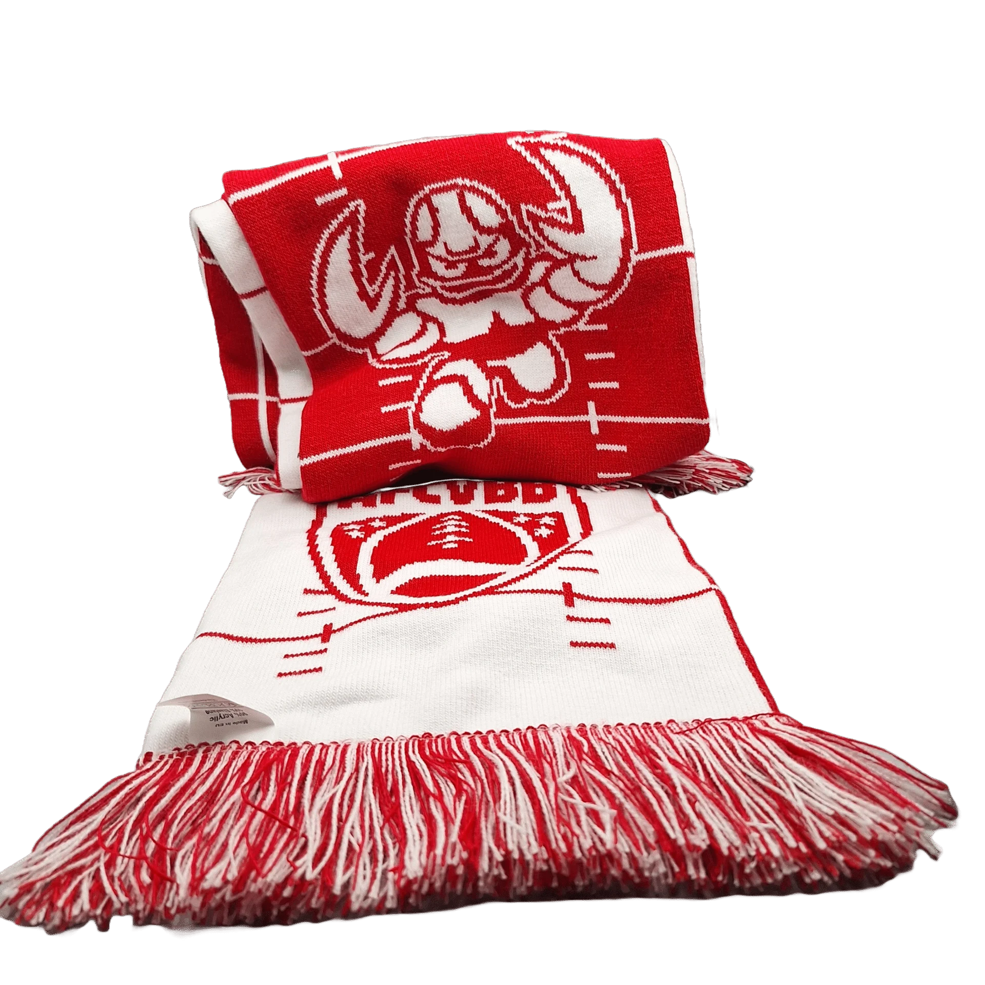 Cottbus Crayfish Fanschal rot-weiss | 145 x 17cm