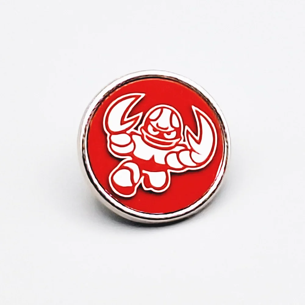 Crayfish Metall-Pin rund