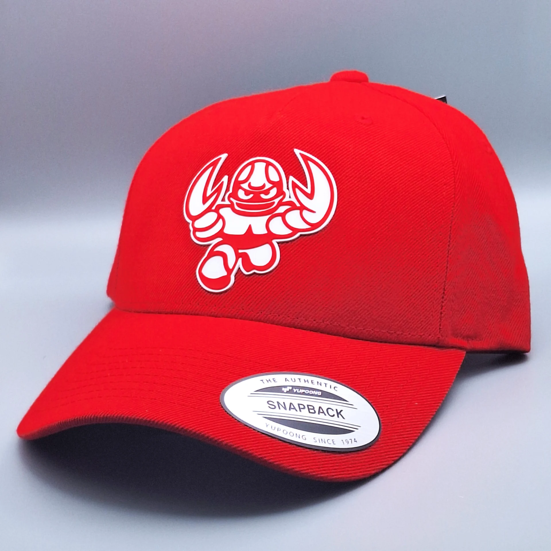 Baseball Cap rot mit Logo Krebs