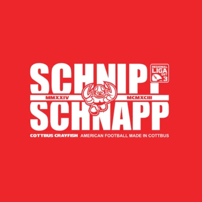 T-Shirt, rot, unisex, "Schnipp Schnapp"