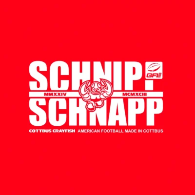 T-Shirt rot mit Schrift "Schnipp Schnapp" Saison 2024