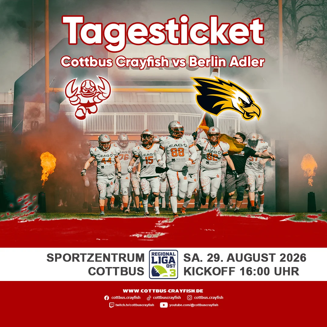 Tagesticket ermässigt - Cottbus Crayfish vs. Berlin Adler