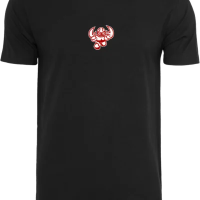 T-Shirt schwarz mit Logo Front + Schrift Back